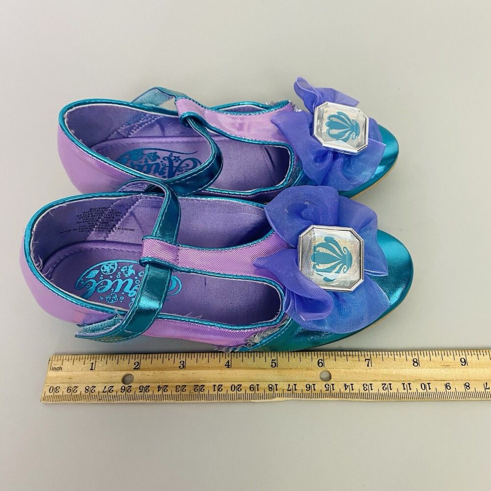 Disney Ariel Little Mermaid Heel Dress Up Shoes Girls Size 13/1 Costume Princess - Picture 10 of 10